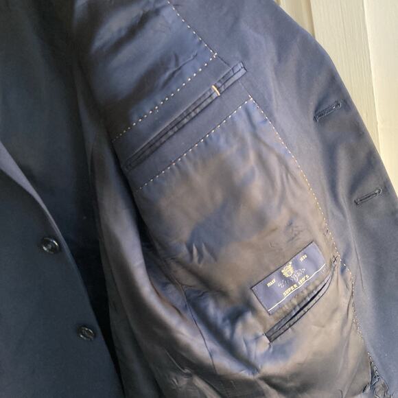 JOSEPH ABBOUD 100% Wool Navy Blue Sport Coat Suit Jacket Blazer 42S - Picture 8 of 12